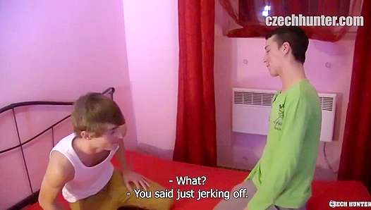 Thick Dick POV: Hung Twink Duo Engage in Sloppy Blowjob Trade