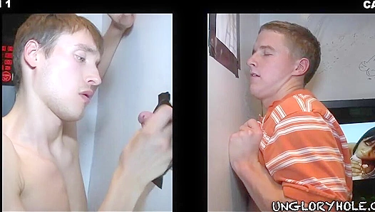 Craving Anonymity: Naive Boys Wild Thirst for Exotic Glory Hole Cock