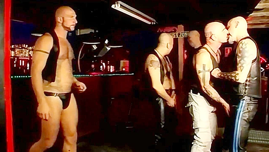 Leather Daddies Dominate Steamy Bareback Hookups at the Gay Bar - Amateurs Invited for