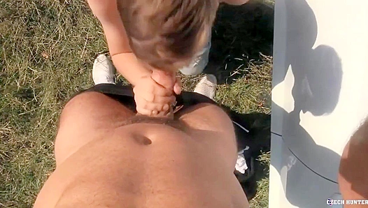 Adorable Twink Begging for Daddys Hot Load on His Pretty Face in Steamy POV Blowjob Action