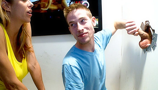 Straight Mens Fantasies Ignited by Andras Alluring Charm Behind the Glory Hole