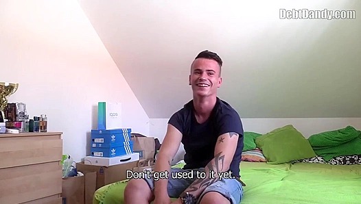 Tattooed Hunk Surrenders Body to Massive Dick in Debt Payback Orgy