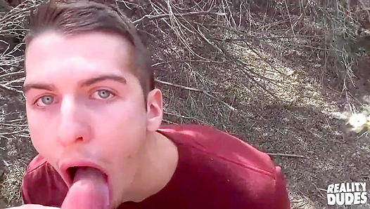 Deep Throat Delight: Str8 Chasers POV as Leggy Bottom Sucks Him Dry