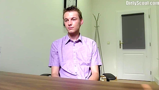 Sweaty Cubs Intense Desk Diddle Leaves Him Covered in Spit Cum – HotGayPorn