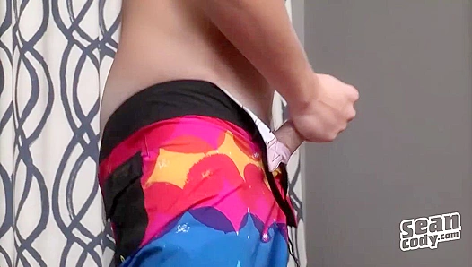 Tan-Lined Beefcakes Satisfying Self-Serve Orgasm - GayPornX