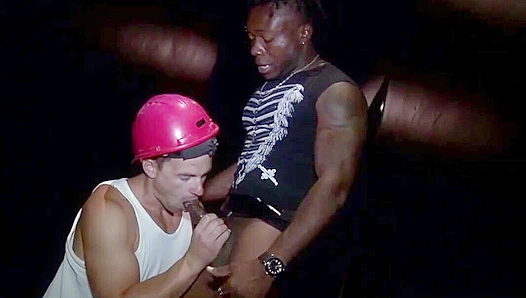 Andy Goes Wild, Deepthroating Charleys Huge BBC in Public - Explicit Blowjob Video 18+