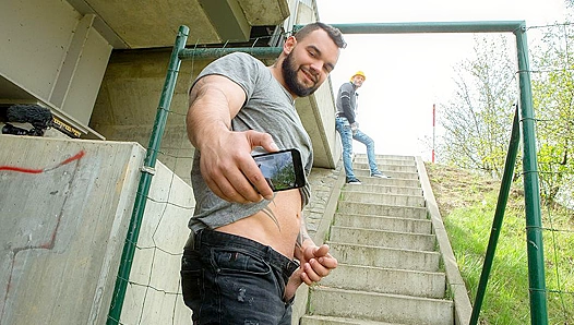 Jerome Martys Steamy Roadside Romp: Raw Lust Ignites Under Open Skies – GayEuroHunks 18+