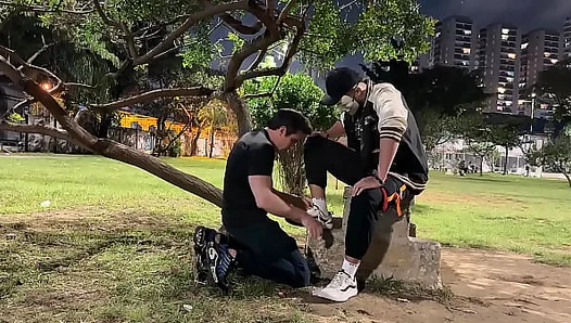 Public Exhibitionist Puppys Desperate Need for Debasement in Front of Gawkers –