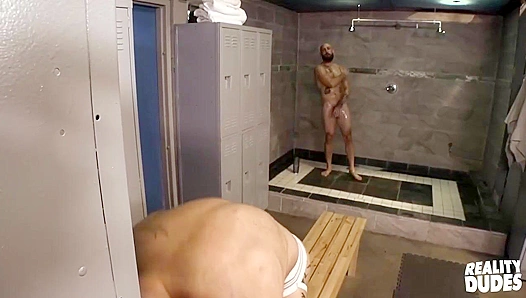 Steamy Locker Room Sizzle: Dusty Steele Julian Knowles Go Wild, Devour Each Others Hung