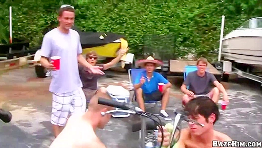 Hazed and Confused: Brotherhood Initiation Descends into Raw Gay Sex – 18+