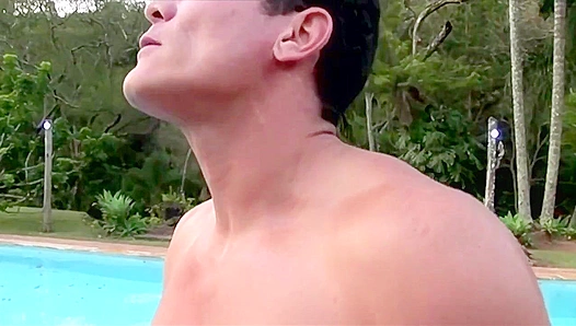 Poolside Playtime Turns Steamy: Arnold Poaxs Ass Gets Double Teamed