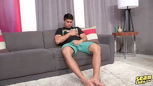 Muscular Latino Hunk Flexes Rock Hard Abs While Unleashing Thick Cum – Sean Cody