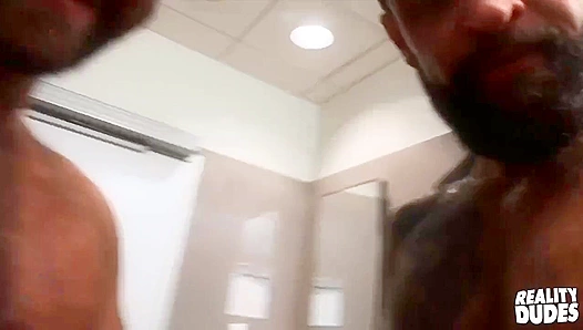 Steamy Air Terminal Tryst: PupCheers Joey Goes Wild on RealityDudes in Scorching Stall