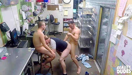 Steamy Florist Frenzy: Brent, Brogan and Justin Engage in Sizzling Three-Way Thrills -