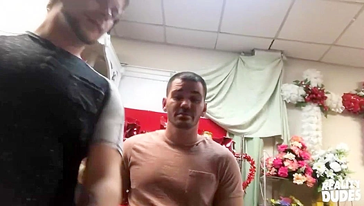 Steamy Florist Frenzy: Brent, Brogan and Justin Engage in Sizzling Three-Way Thrills -