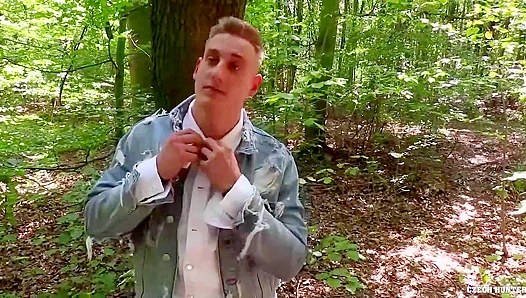 Blonde Czech Lad Roughly Pounded Outside: Explicit POV Outdoor Threesome – XXXGay
