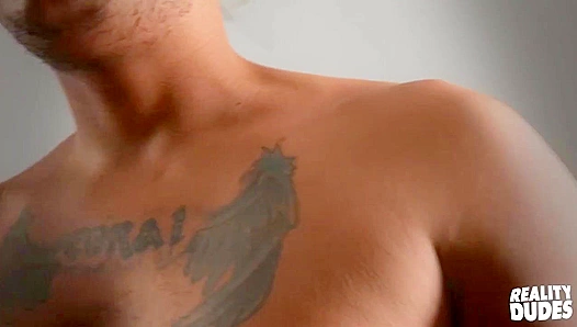 Latin Lovers Lustful Frenzy: Santiago Unleashes a Torrent of Hot Spunk, Drenching You –