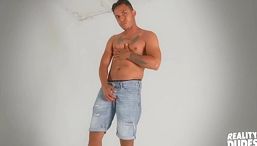 Latin Lovers Lustful Frenzy: Santiago Unleashes a Torrent of Hot Spunk, Drenching You –