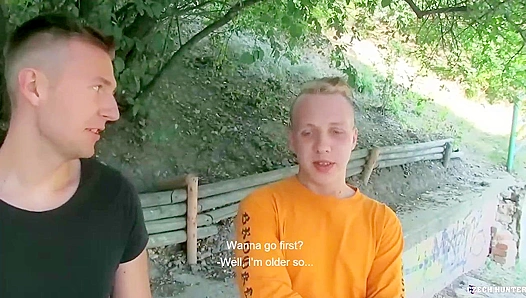 Naked Playground Romp: Hung Stud Teaches Eager Twink Buddies How To Satisfy His Needs –