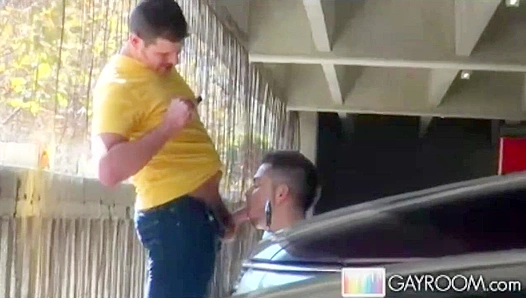 Desperate for Dicked Down, Young Hole Greedily Swallows Meat in Public Shadows - GayXXX