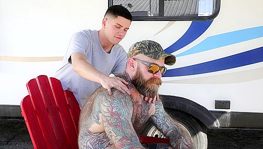 Dylan Devours Stepdad Jacks Forbidden Meat Under Starry Skies