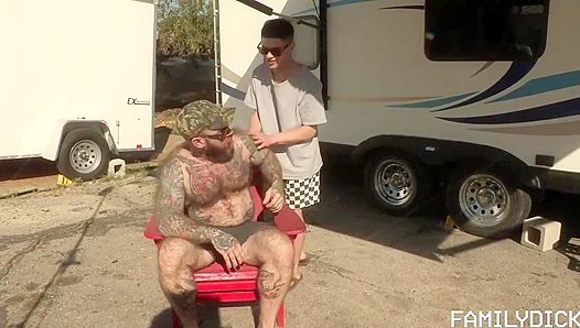 Dylan Devours Stepdad Jacks Forbidden Meat Under Starry Skies
