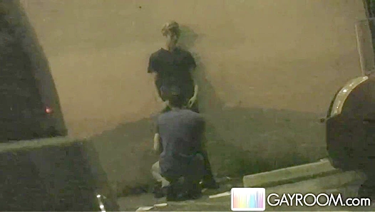 Dylan Hausers Scorching Street Blow Job Ends in a Volcanic Orgasm – GayXXX
