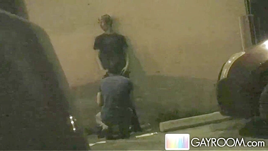 Dylan Hausers Scorching Street Blow Job Ends in a Volcanic Orgasm – GayXXX