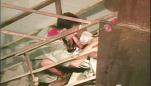 Threesome Blowout: Three Hung Scouts Share Face Ass for Unforgettable Cock Worship - 18+